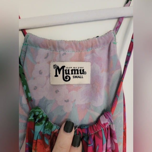 🌸 Show me your Mumu Rochester Maxi Dress Floral Flowy Dress Tropical Hawaiian - Picture 2 of 11
